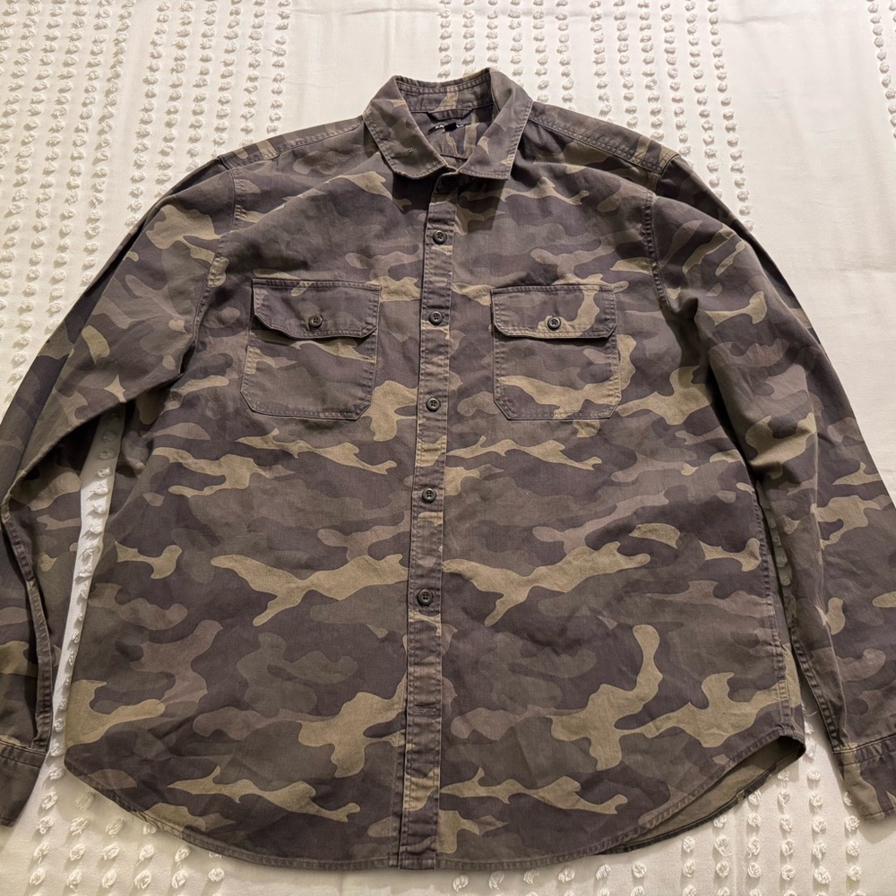 Express Camouflage Button-Up Shirt